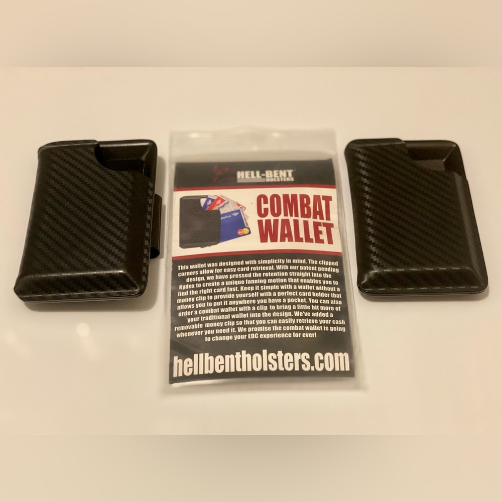 Hell-Bent Holsters, Combat Wallet 2.5 - Black Carbon Fiber x2